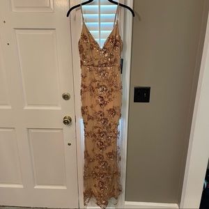 Blush Lulu’s dress with sequins Formal Prom Wedding Rose Gold